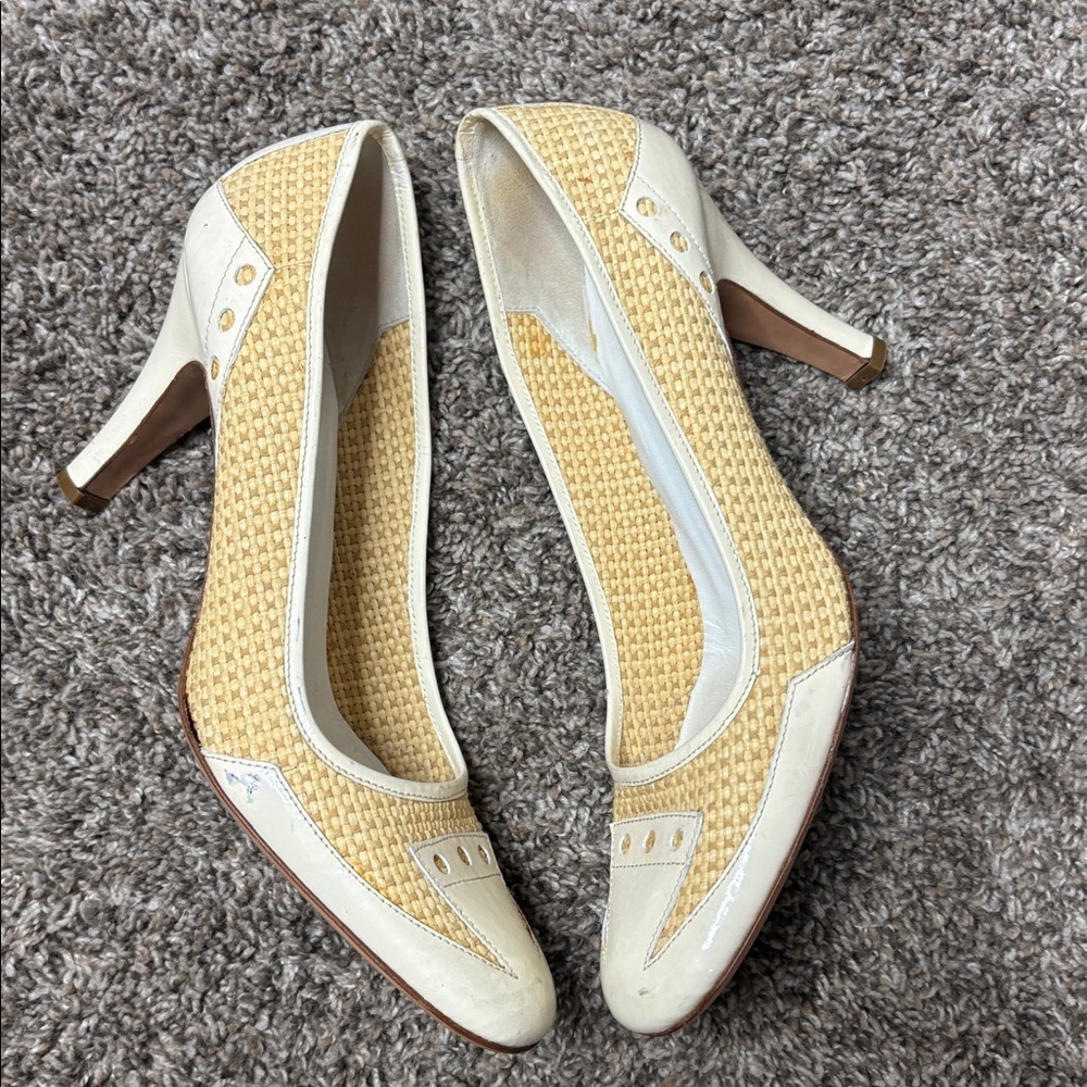 PRADA woven rattan heels designer pumps Sz 40 - Picture 4 of 12